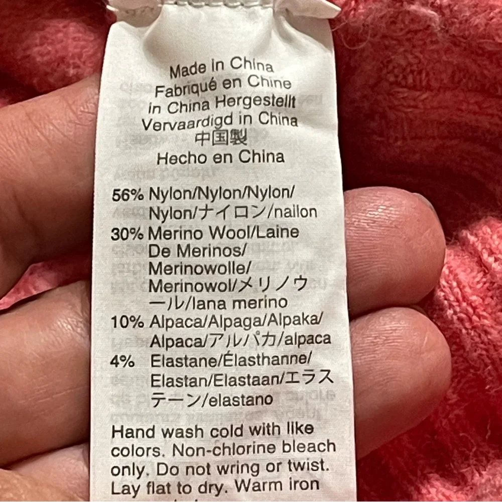 J. Crew - Merino‎ / Alpaca Coral Crew Neck Sweater